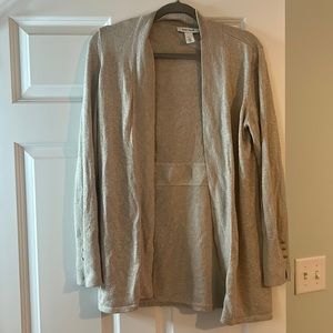 White House, Black market, gold and beige cardigan